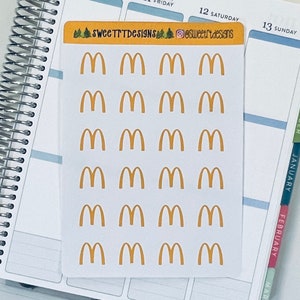 Fast Food Planner Stickers