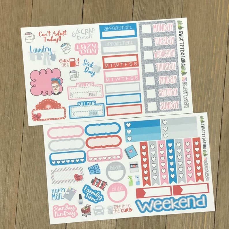 Deluxe EC Weekly Planner Sticker Kit - Etsy