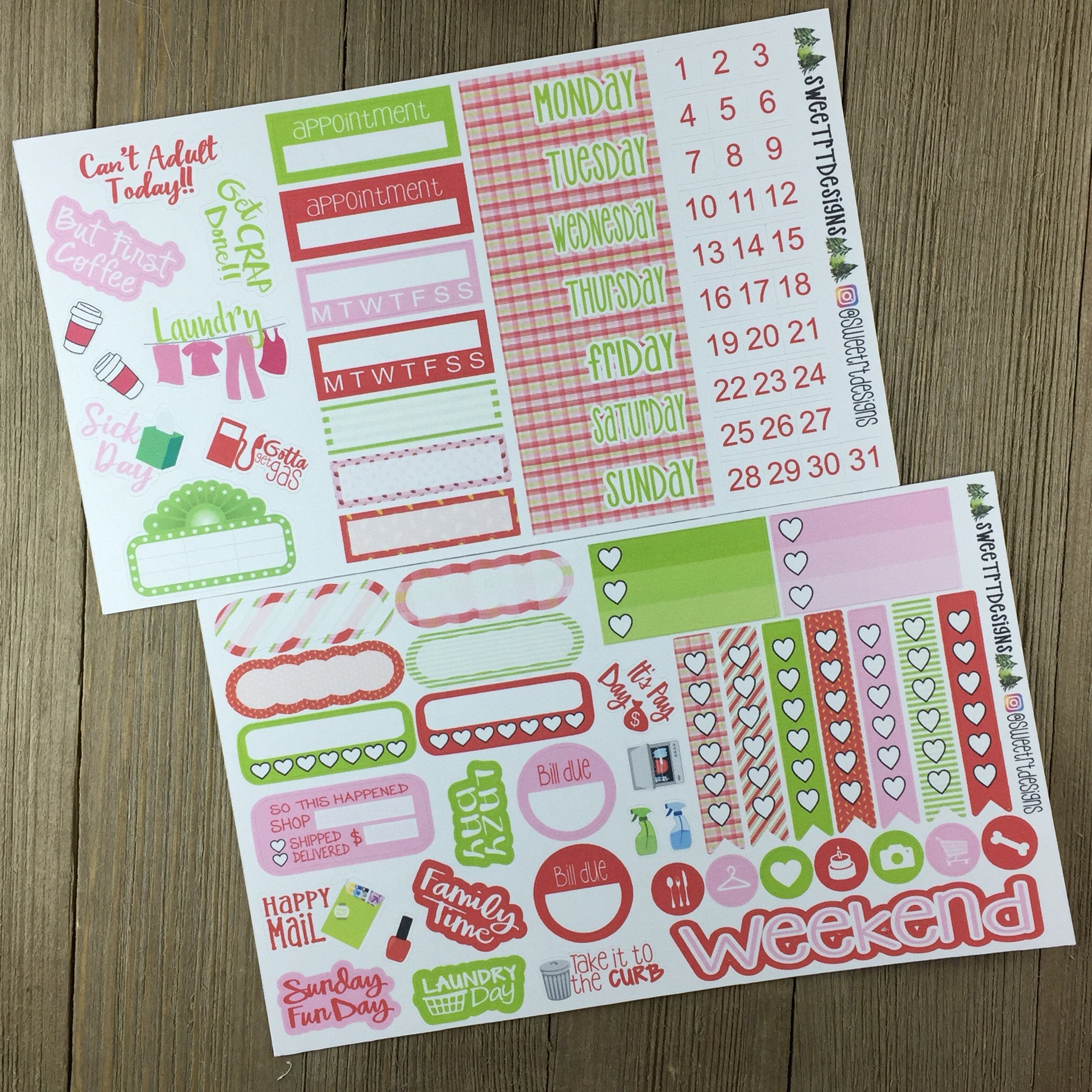 Deluxe Weekly Planner Sticker Kit - Etsy