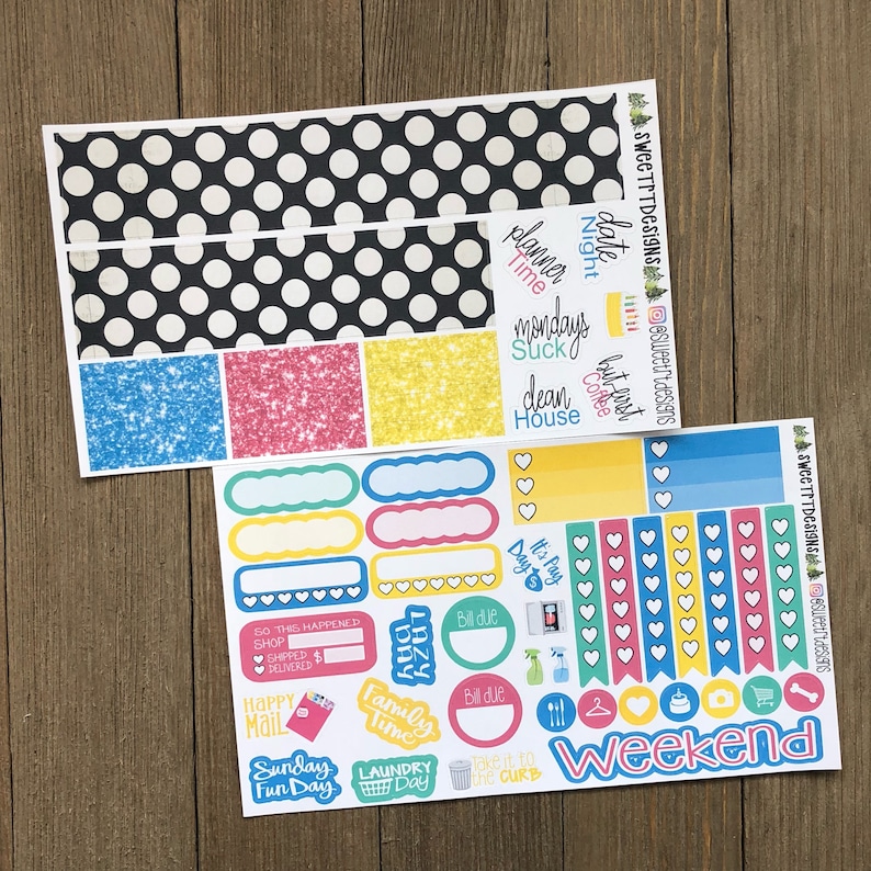 Deluxe Weekly Planner Sticker Kit - Etsy
