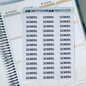 School Script Planner Stickers