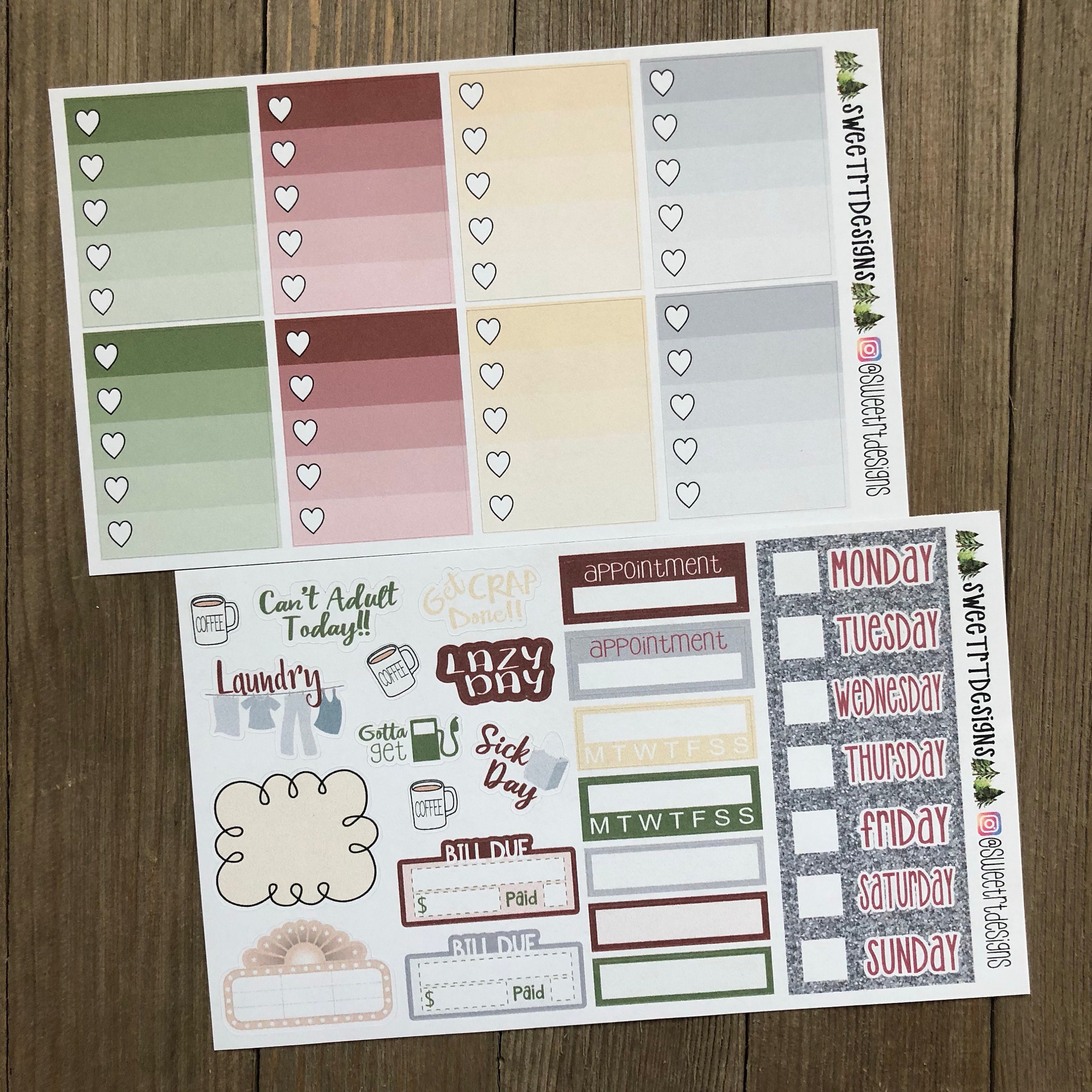 Deluxe Weekly Planner Sticker Kit - Etsy