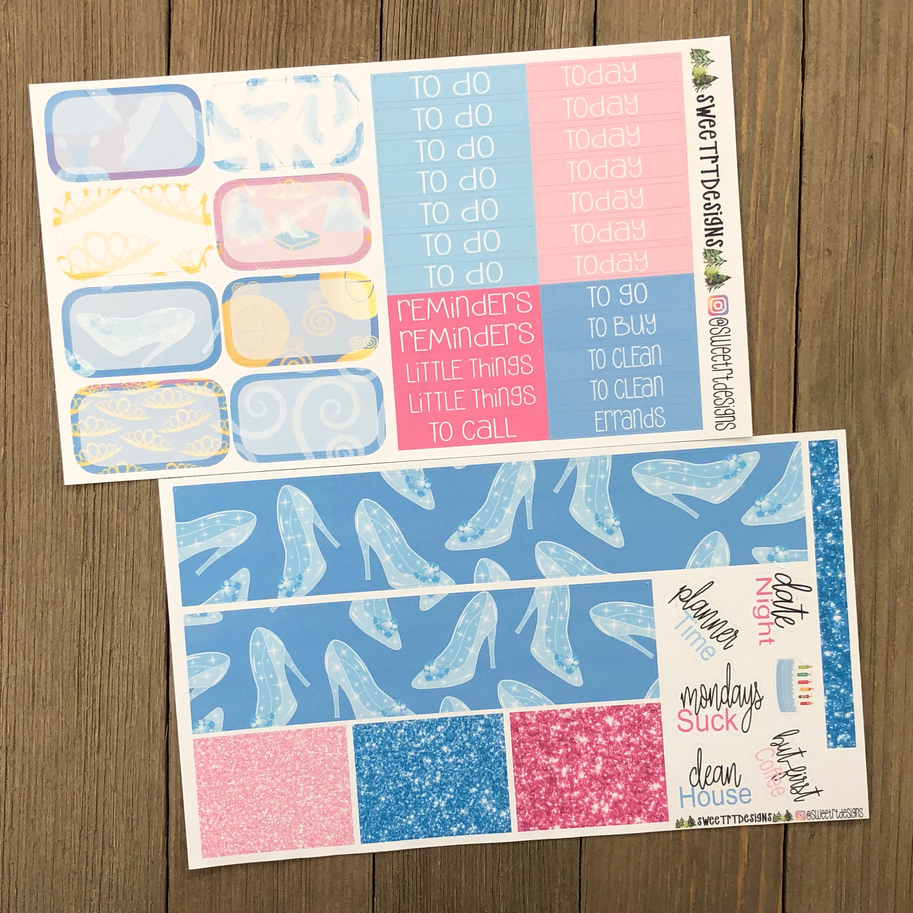 Deluxe Weekly Planner Sticker Kit "before Midnight" - Etsy