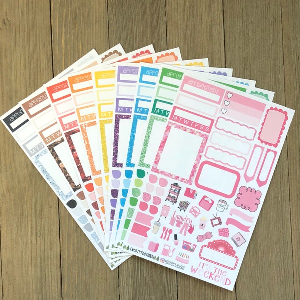 Functional Planner Sticker Sheet