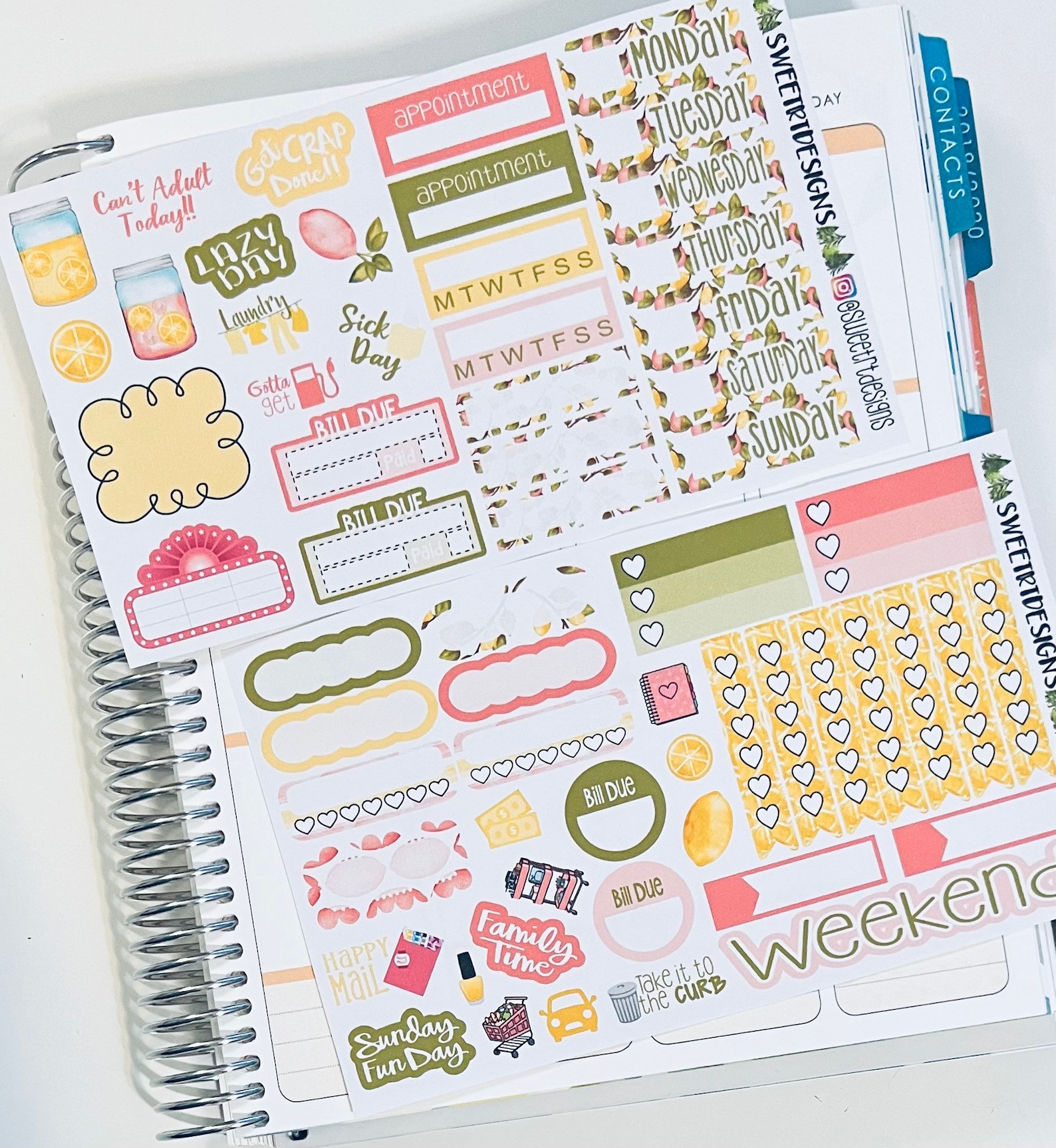 Deluxe Weekly Planner Sticker Kit - Etsy