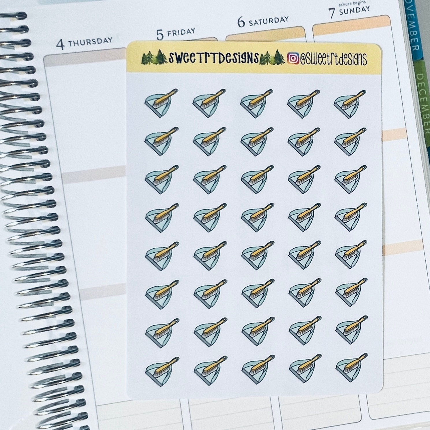 Dust Pan Planner Stickers - Etsy