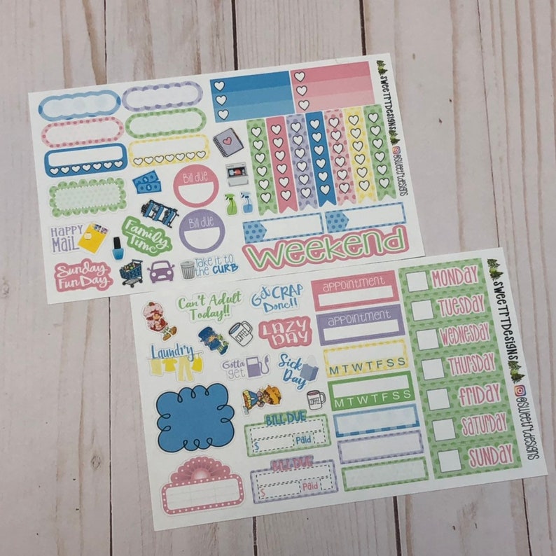 Deluxe Weekly Planner Sticker Kit - Etsy