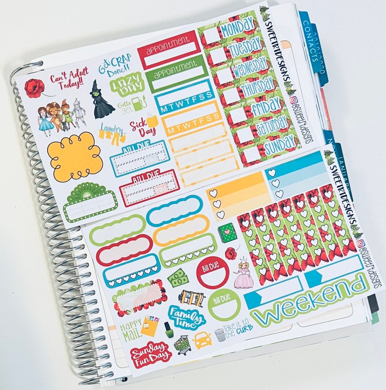 Deluxe Weekly Planner Sticker Kit - Etsy