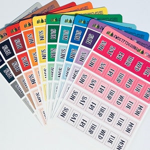 Stickers de l'agenda « Quotidien » Hobonichi COUSINS Une journée sur une page