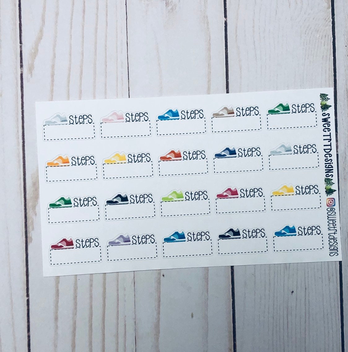 Functional Step Tracking Stickers for Planners - Etsy