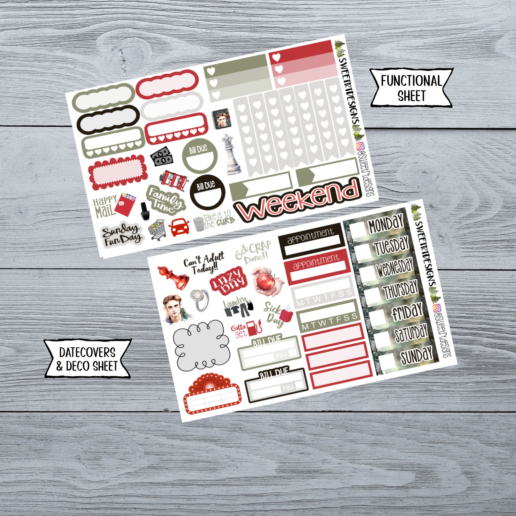 Deluxe Weekly Planner Sticker Kit - Etsy