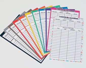 5”x”8 Planner Sticker Budget Sheet