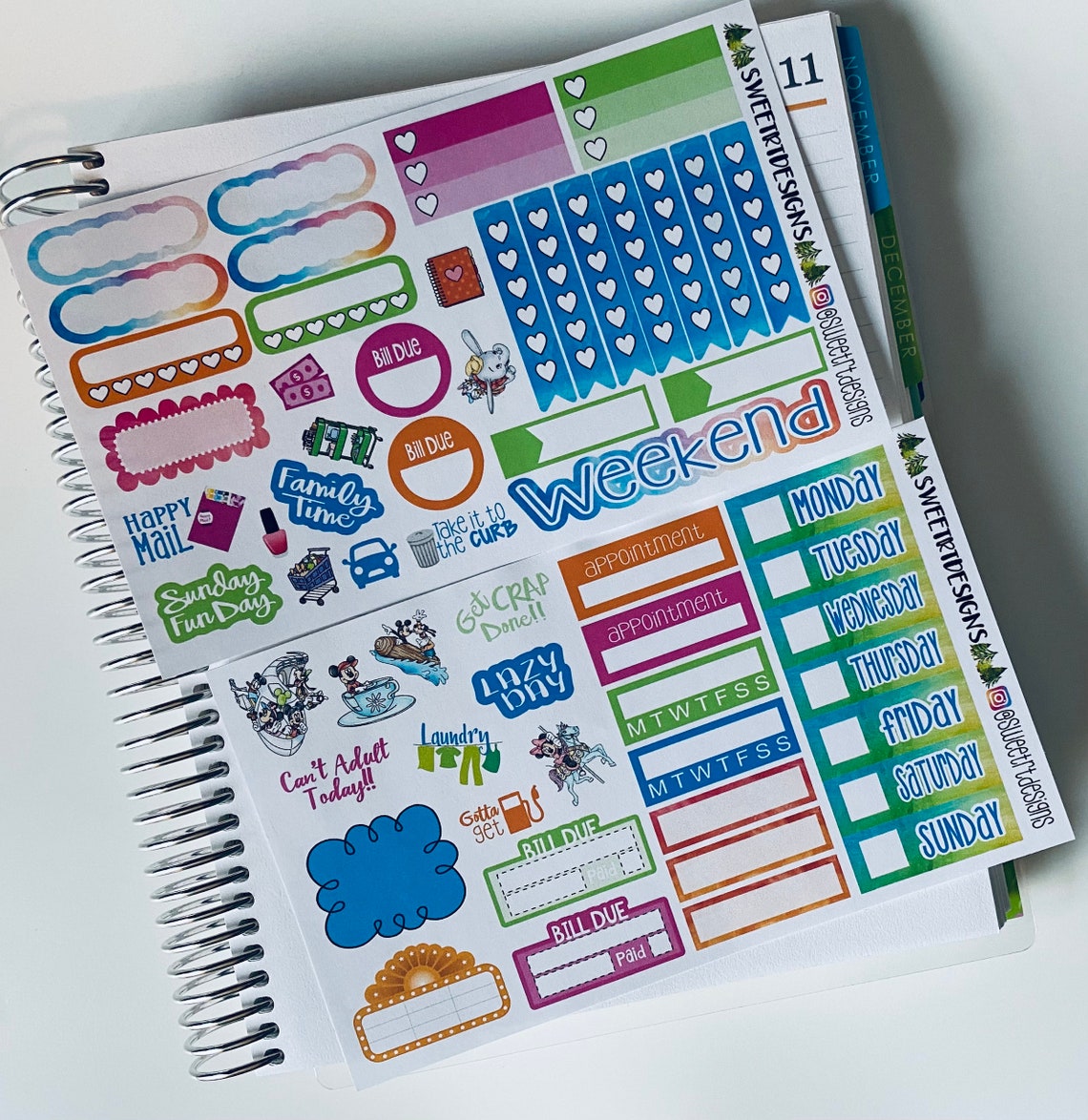 7pg Deluxe Weekly Planner Sticker Kit Etsy