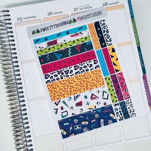 80s Themed Washi Strips