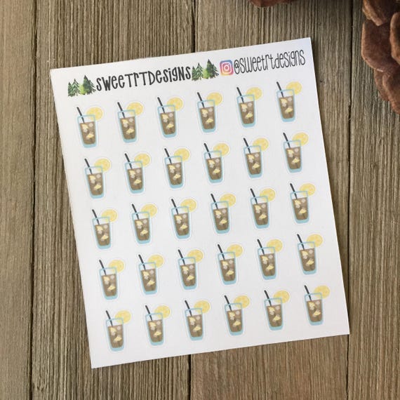 Iced Tea Planner Stickers for EC, HP, Kikki K, TN and more