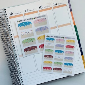 Functional Birthday Cake Lable Stickers, standard or mini size