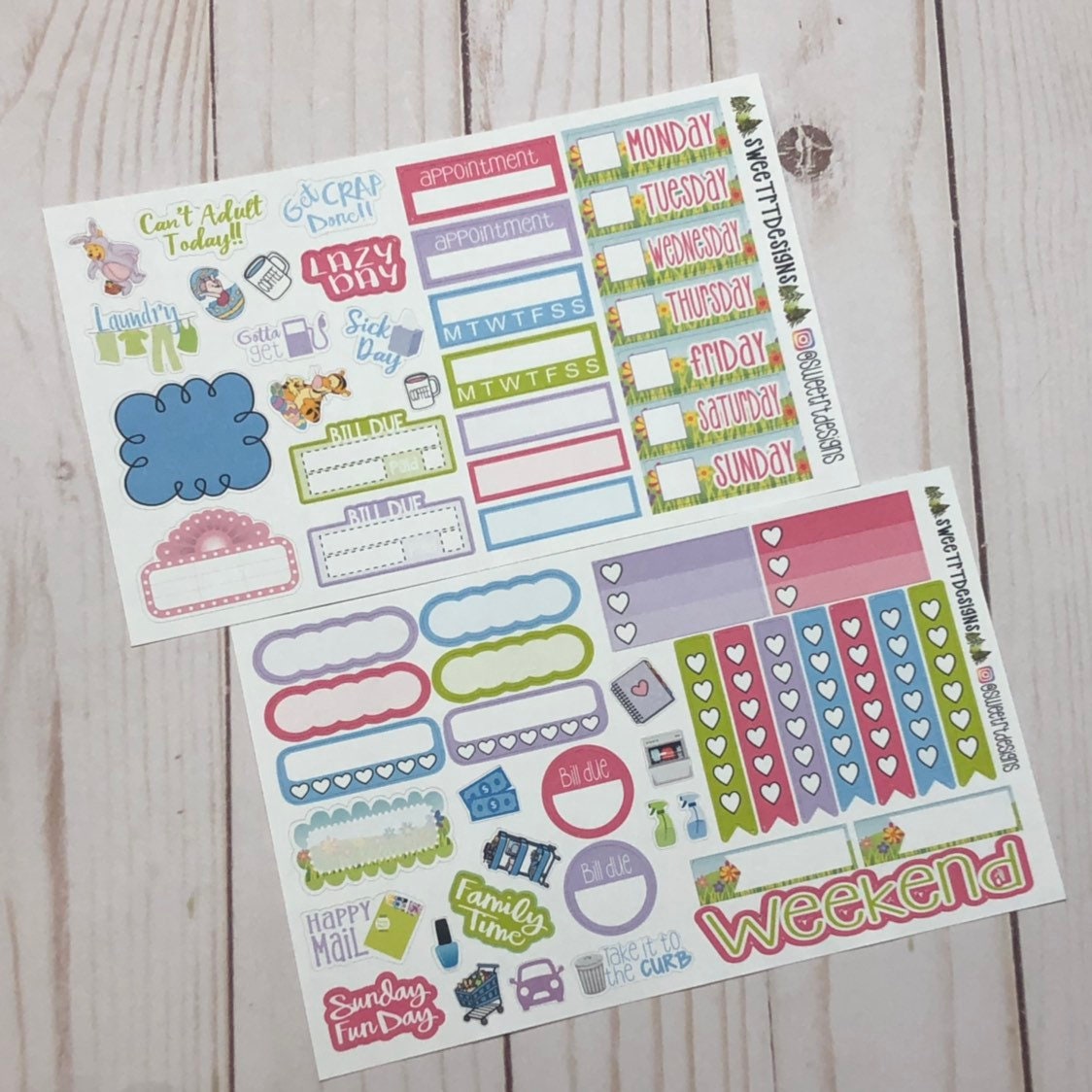Deluxe Weekly Planner Sticker Kit - Etsy