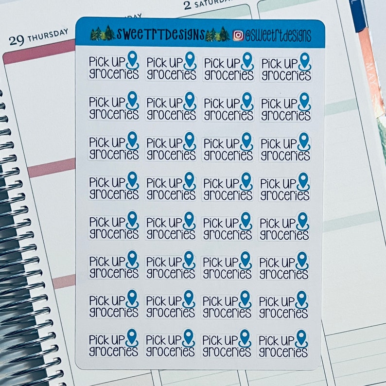 Pick up Groceries Planner Stickers - Etsy