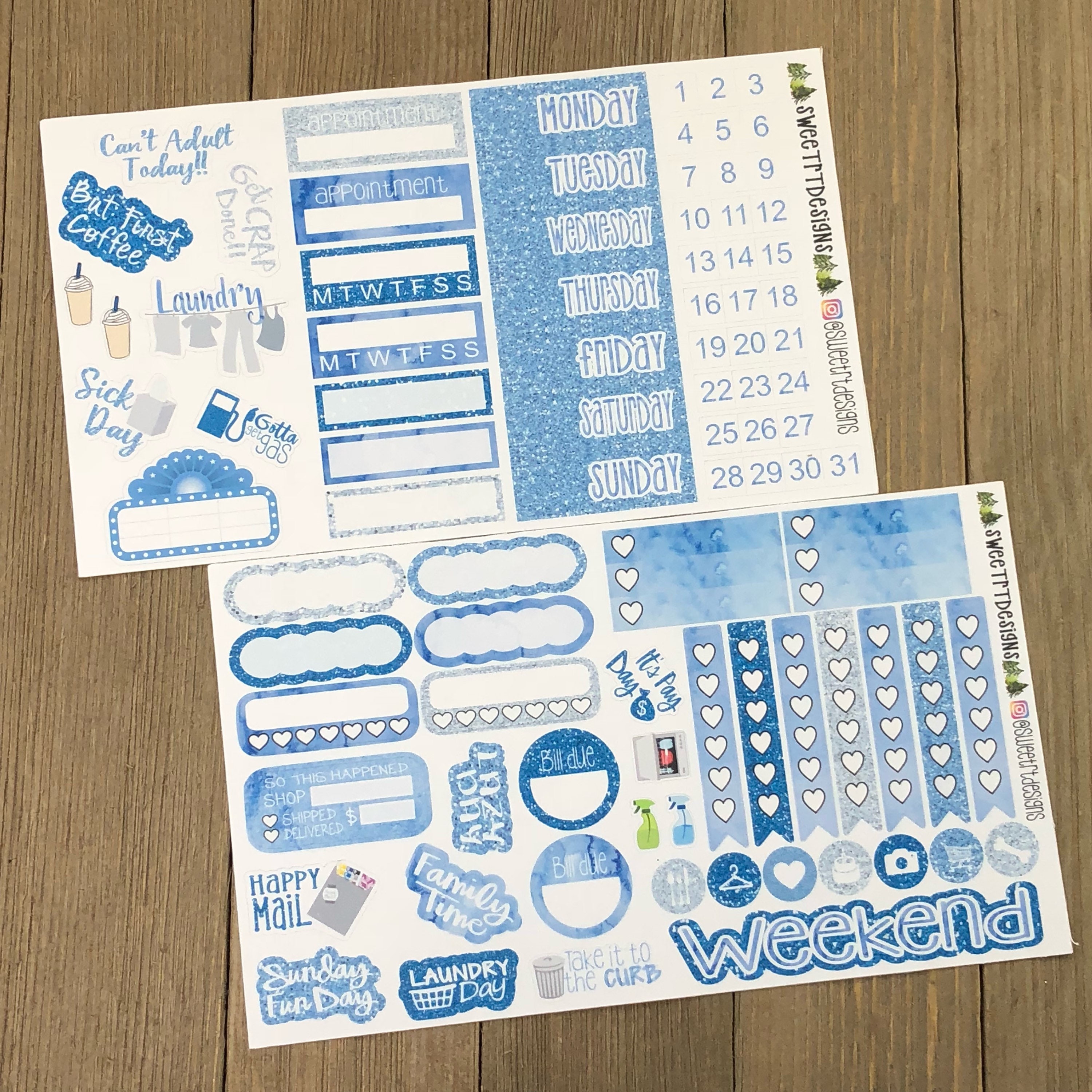 Deluxe Weekly Planner Sticker Kit - Etsy