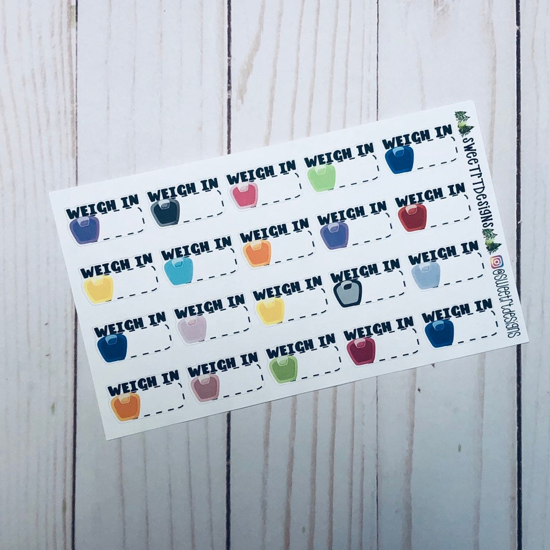 Weigh-in Scale Planner Stickers for Tracking - Etsy