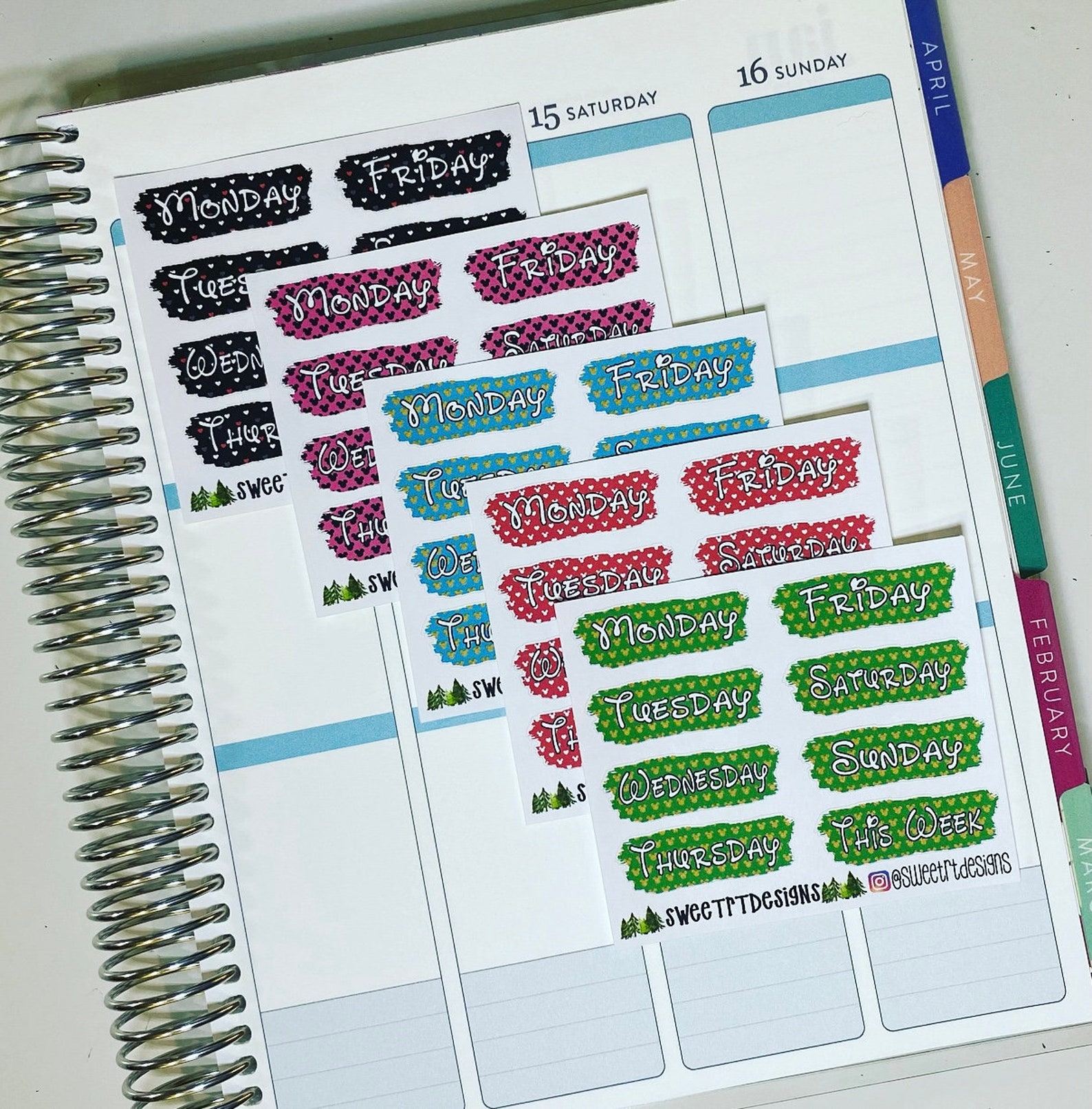 Weekly Header Planner Stickers Etsy
