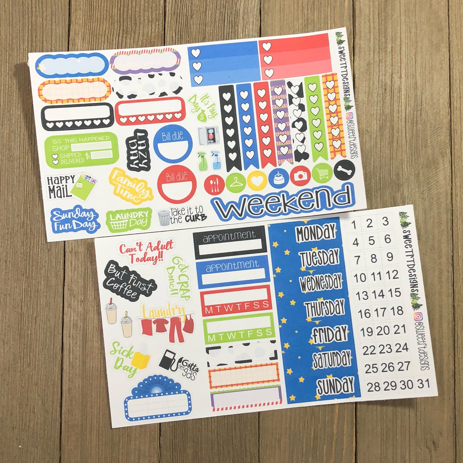 Deluxe Weekly Planner Sticker Kit Etsy