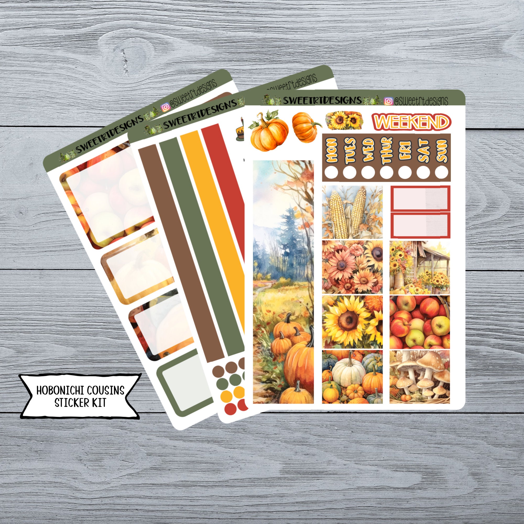 Hobonichi COUSINS Weekly Planner Sticker Kit - Etsy