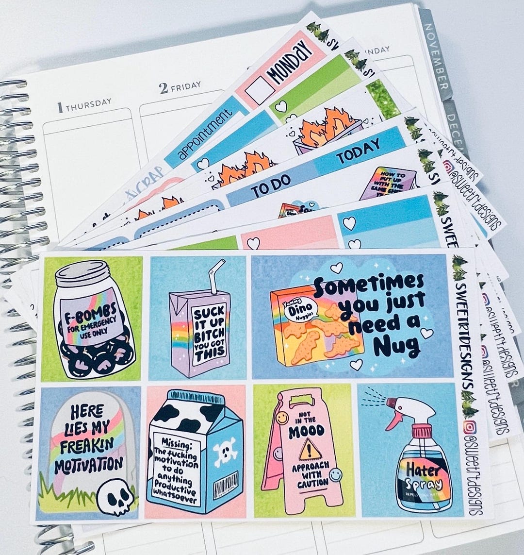 7 Page Deluxe Weekly Planner Sticker Kit - Etsy