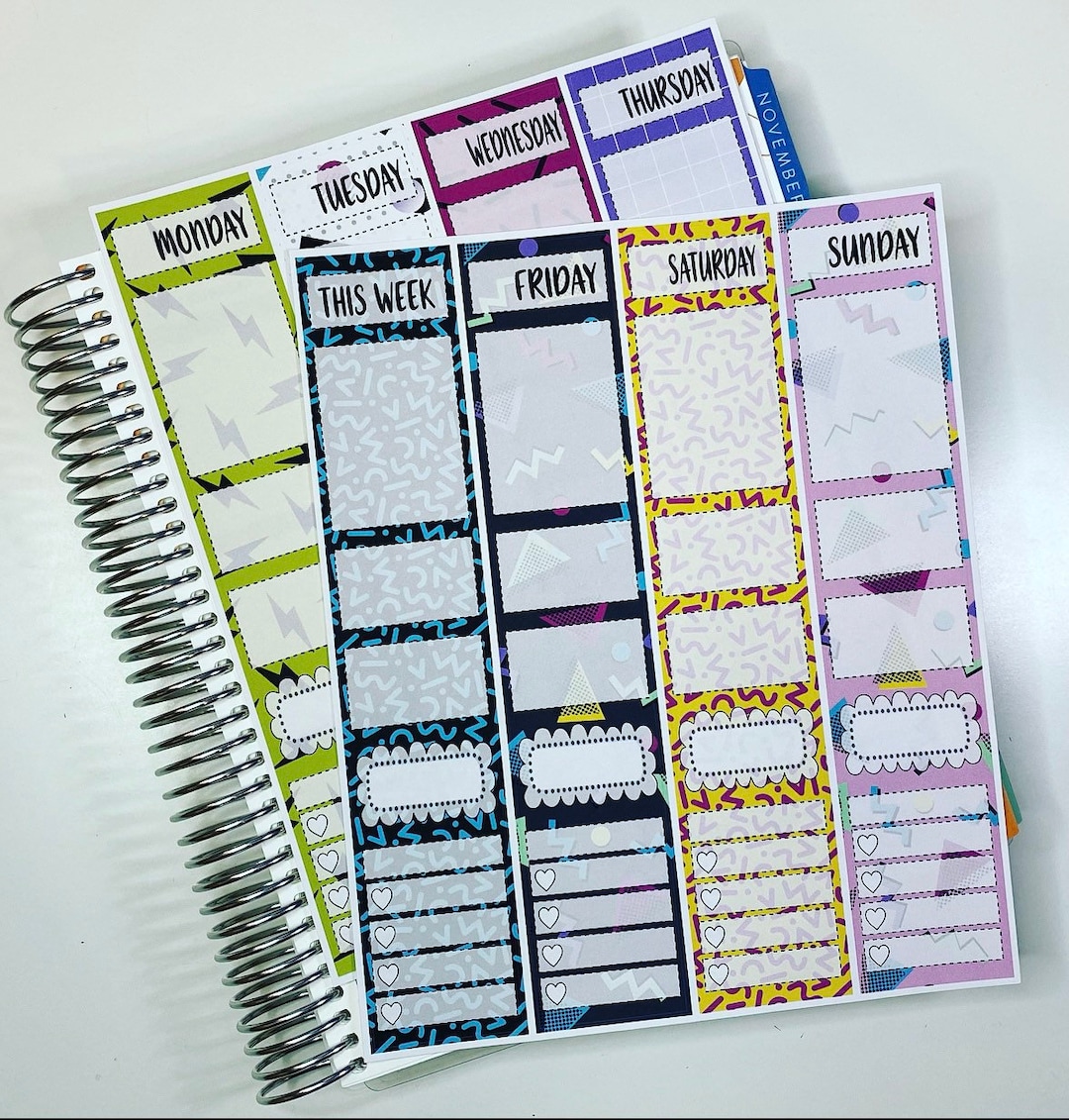 8 Strip Weekly Sticker Kit - Etsy