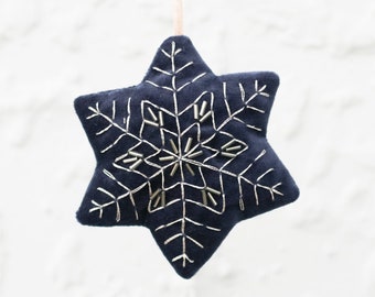 Snowflake Decoration - Navy
