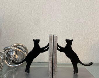 black cat bookends