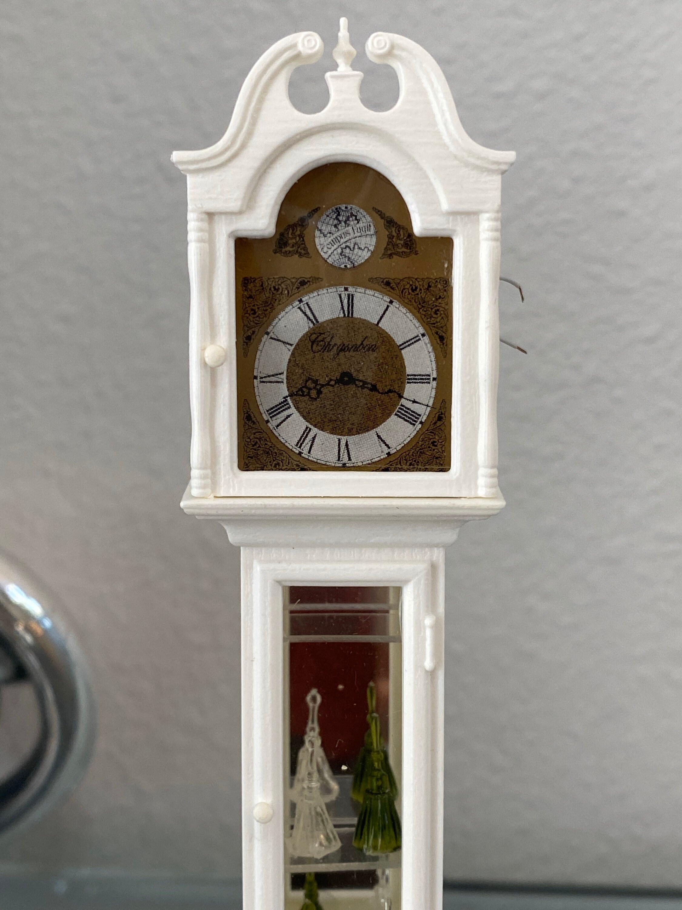 Grandfather clock with curio shelves and whatnots 1 to Etsy
