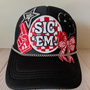 Georgia Hat, Bulldog hat, Dogs hat, Sic Em hat, Football trucker hat, Bulldogs trucker patch hats, Dawgs trucker hat, Patch trucker football