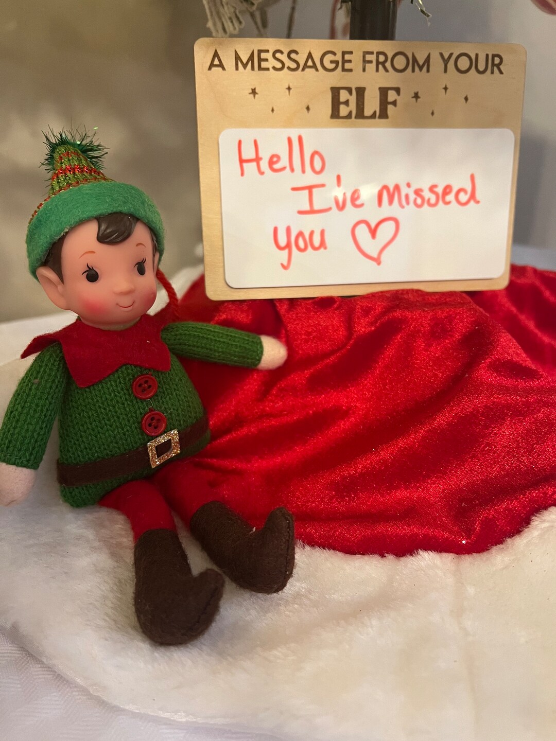 Message From the Elf Board, Dry Erase Board, I’m Back Elf Board, Elf ...