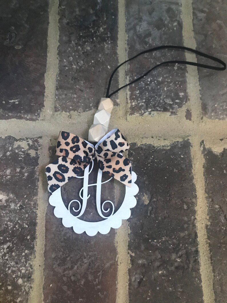 Car Mirror Charms/ Car Mirror Monogram Charms / Monogram Etsy