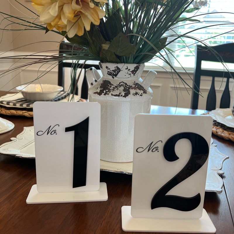 White Table Numbers - Etsy