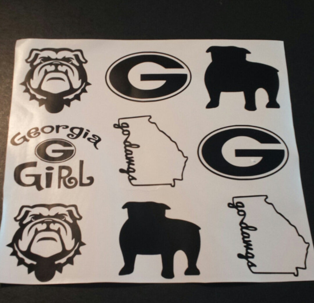 Bulldog Decals Football Decals Vinyl Football Etsy
