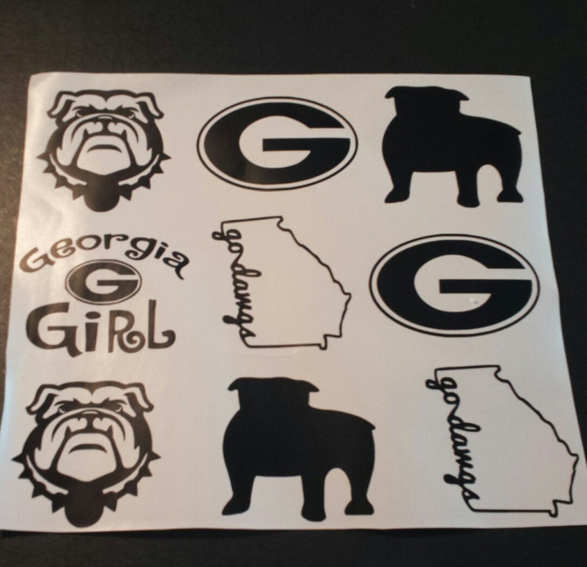 Bulldog Decals Football Decals Vinyl Football Etsy