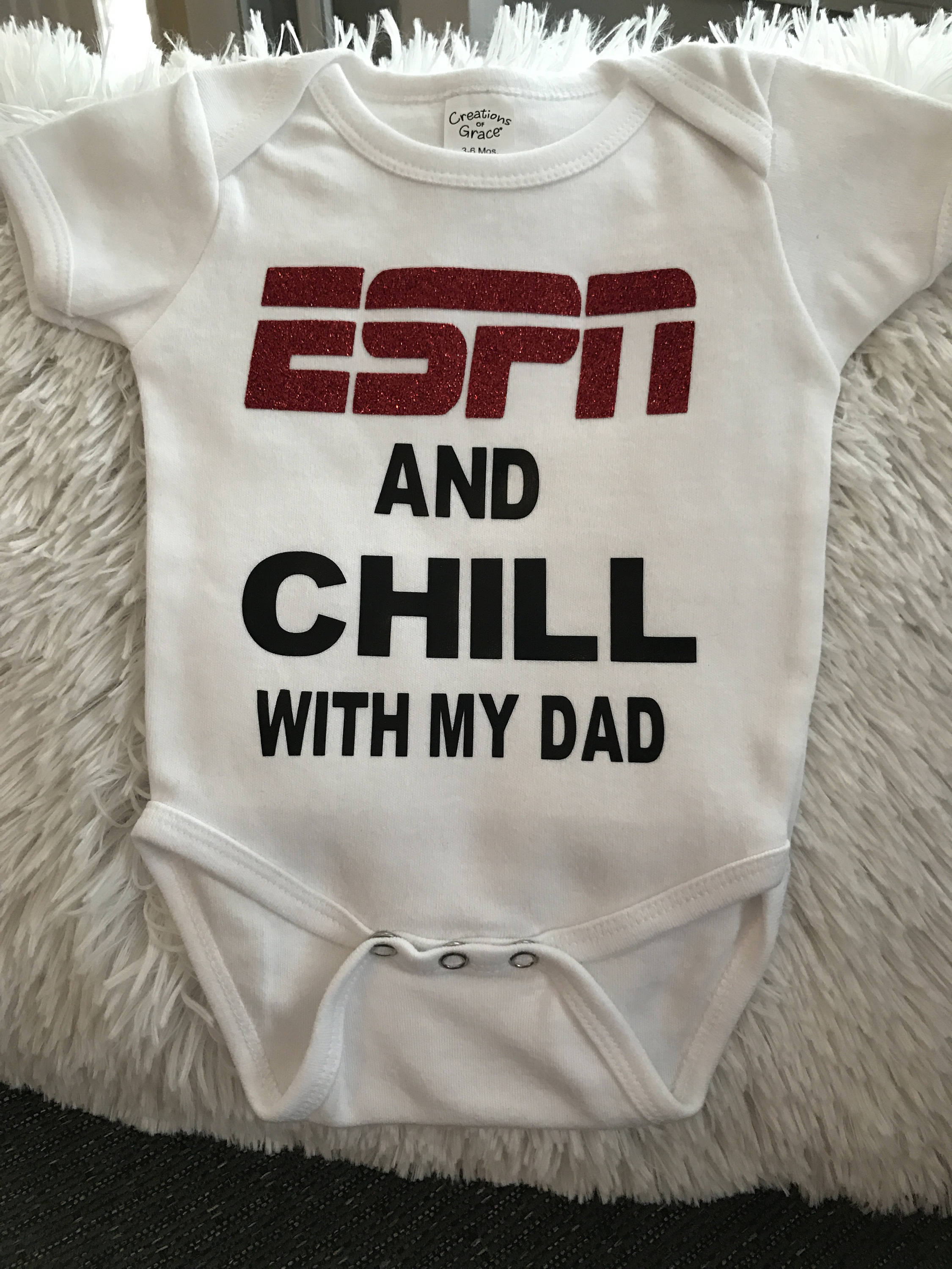 Espn and chill with daddy onesie best sale