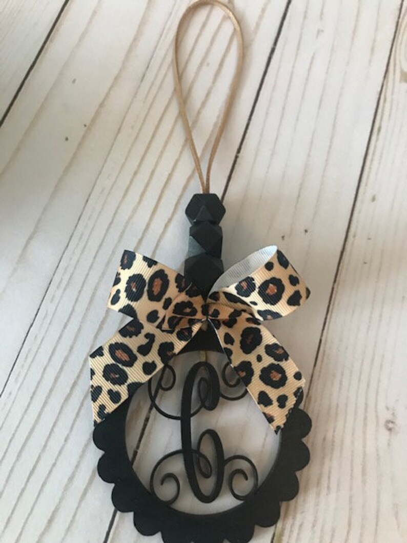 Car Mirror Charms/ Car Mirror Monogram Charms / Monogram Etsy