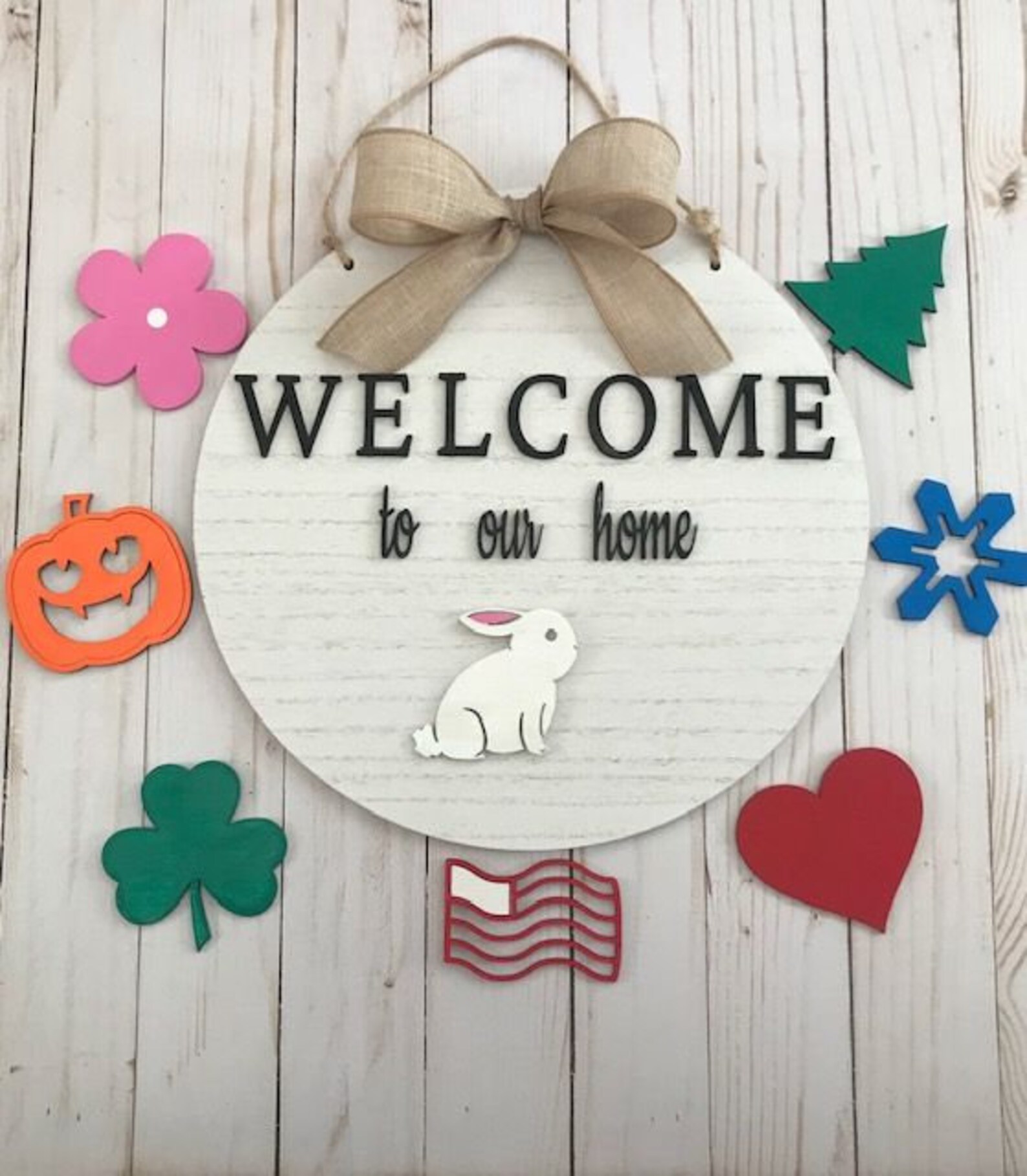 to Our Home Interchangeable Door Hanger Changeable Etsy