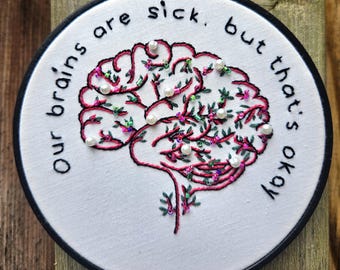 Truce, FINISHED Embroidery Hoop