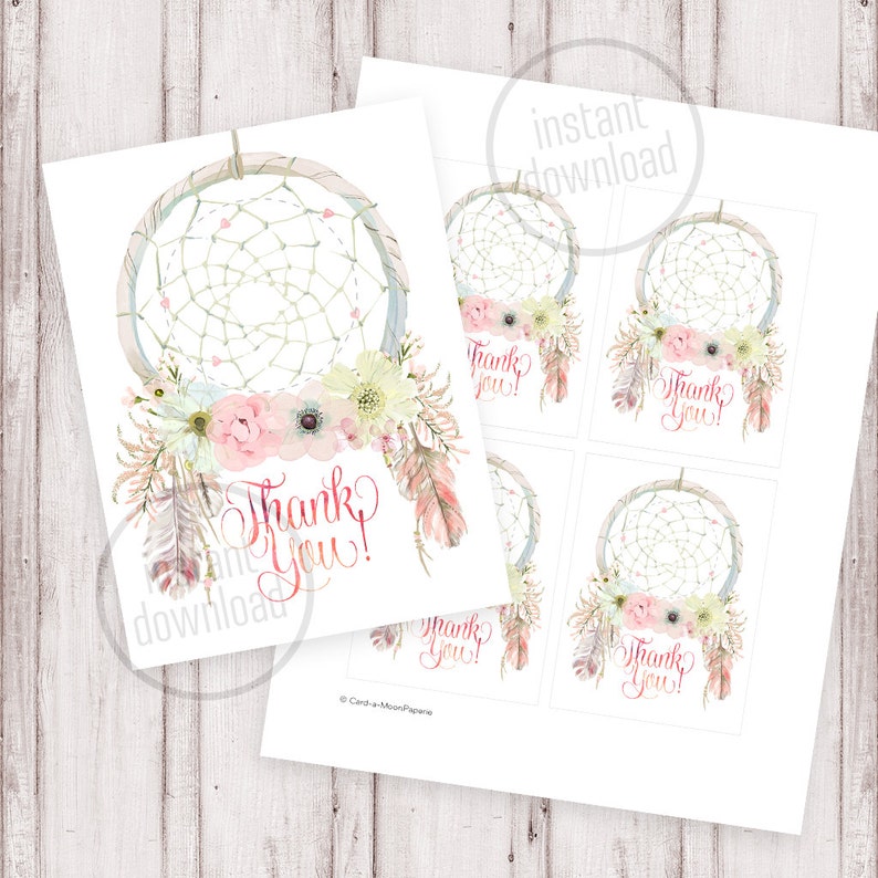 Dreamcatcher EOS Lip Balm Baby Shower Favor Card Birthday Etsy