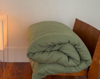 European Flax Linen Duvet Cover | Pistachio Sage Green | Oeko-Tex Certified| Twin Full Queen King | All-Season Bedding | SeaMeLinen| Wedding