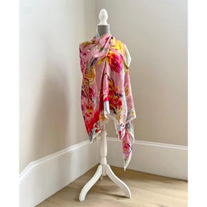 Pink Fynbos Silk-modal Scarf | South Africa | Shawl | Wearable Art