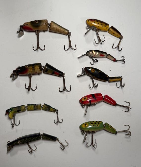 Vintage Jointed Fishing Lures | Assortment of 9