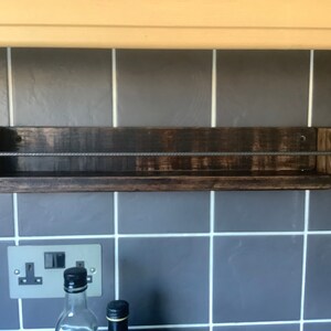 spice rack / herb rack made from Reclaimed wood rustic look with metal rebar image 8