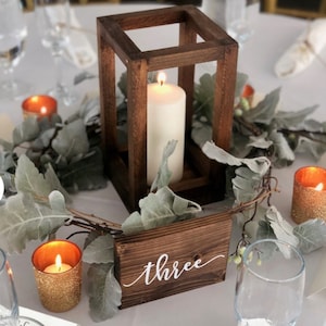 Wooden Table Numbers. Rustic reclaimed wood Wedding table numbers.