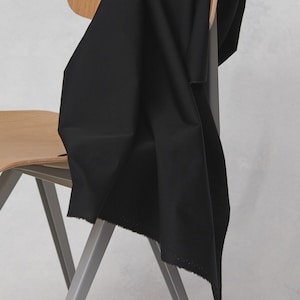 mind the MAKER: Black Organic Cotton Papertouch Poplin (Sold by the 1/2 Yard)