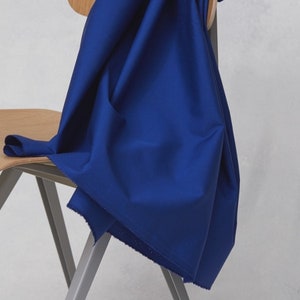 mind the MAKER: Cobalt Blue Organic Cotton Papertouch Poplin (Sold by the 1/2 Yard)